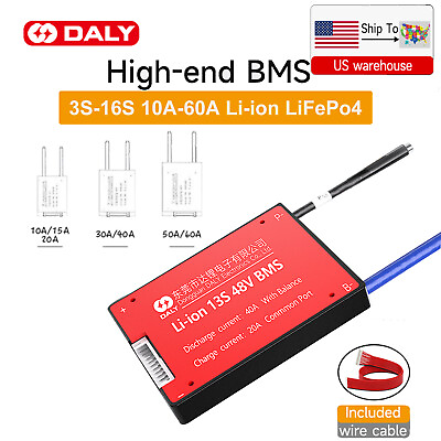#ad Daly BMS 3S 16S 10A 60A Li ion LiFePo4 Battery Protection Board w Balance $14.26