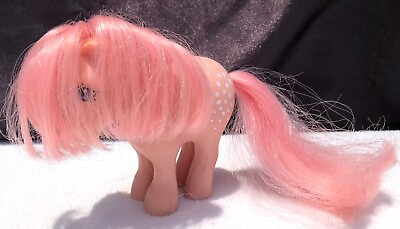 #ad Vintage 1982 My Little Pony Cotton Candy G1 Earth Ponies Hasbro Concave $6.30