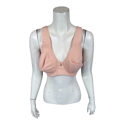 #ad Breezies Women#x27;s Modern Micro Underwire Contour Bra Solid Almond Pink 38C Size $12.50