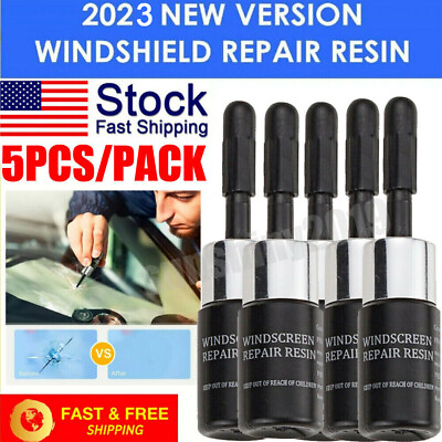 #ad 5 Pack Car Glass Nano Repair Fluid Automotive Windshield Resin Crack Glue Kit US $6.59