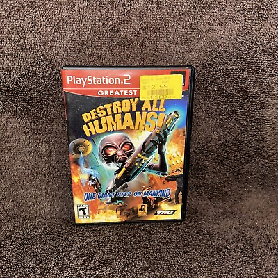 #ad Destroy All Humans Playstation 2 PS2 Video Game Complete CIB W Manual $12.34