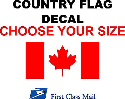#ad CANADA COUNTRY FLAG STICKER DECAL 5YR VINYL Canadian country flag $49.94