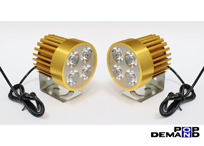 #ad Ready To Delivery Universal Gold 4 Led Led Fog Lamp Exterior Light Set Of 2 Stre $65.85