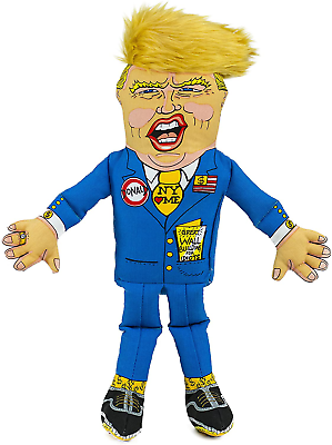 #ad FUZZU Donald Trump Political Parody Dog Chew Toy with Squeaker Durable Quality $14.01
