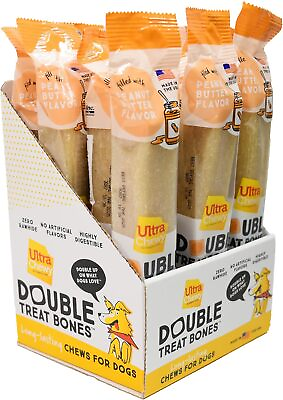 #ad Ultra Chewy Double Treat Bones: Long Lasting Dog Treats Made in USA for Large an $46.68