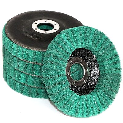 #ad 5PCS Metal Cleaning Polishing Wheel Pads 4 1 2 x7 8quot; Flap Disc for Angle Grinder $16.19