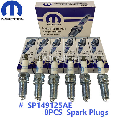 #ad OEM 6X Mopar Iridium Spark Plugs SP149125AE For 2011 2021 Dodge Jeep 3.6L Engine $19.99