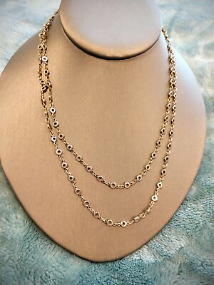 #ad Once Gorgeous amp; Still Elegant Round Golden Tone Links Necklace $0.99