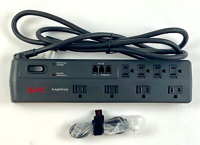 #ad APC Surge Protector Black Home Office Series 8 Oultlets 6 ft Cord P8T3 $23.00