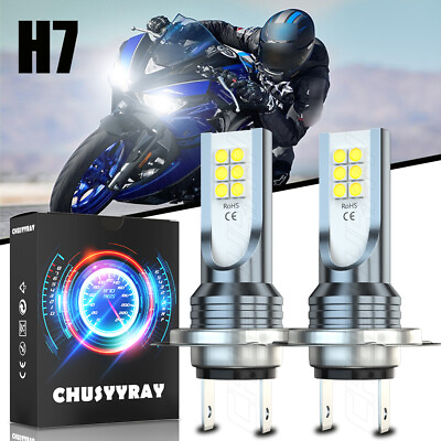 #ad For Kawasaki Ninja 250r 2008 2012 Motorcycle LED Headlight H7 White Bulbs 6000K $17.98