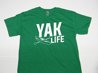 #ad Yak Life Silk Screened Graphic T Shirt L XL $15.50