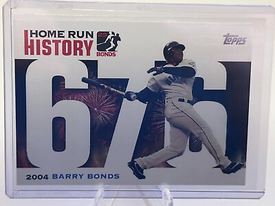 #ad 2005 Topps Barry Bonds Home Run History #676 Barry Bonds HR676 $2.00