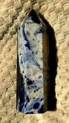 #ad NEW Beautiful Blue 3 4” 6 sided Sodalite Tower 89g $10.00