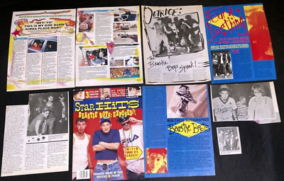 #ad BEASTIE BOYS Ad Rock Adam Yauch Mike D LOT OF MAGAZINE CLIPPINGS 80#x27;s rap $3.20