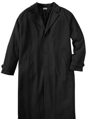 #ad #ad Wool Blend Overcoat Long Size 3XL TL Big Black John Blair $108.00