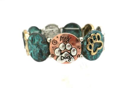 #ad Dog Puppy Paw Whimsical Bracelet Plated New Patina Women#x27;s $16.17
