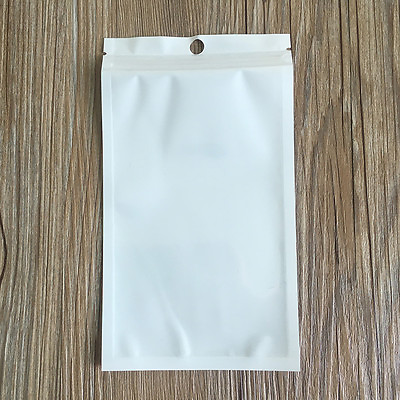 #ad White Clear Self Seal Hang Hole Plastic Retail Bags Packaging Pouches Reclosable $53.99