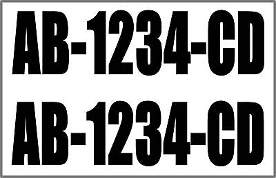 #ad Custom Set of 2 Boat Registration Number Lettering Vinyl Decal Sticker jet ski $12.99