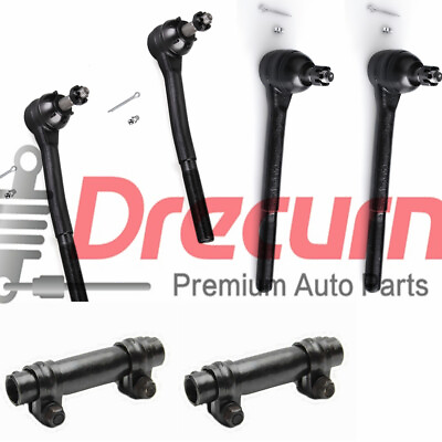 #ad 6Pcs Inner Outer Tie Rod Ends Adjusting Sleeves For Chevy Astro 2WD Caprice GMC $55.99