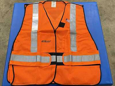 #ad NEW in BOX BNSF Railway Safety Vest X Large Super Jumbo $4.99