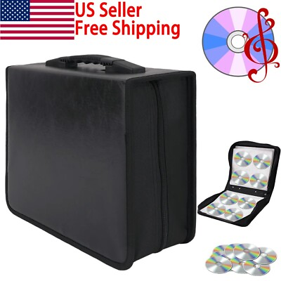#ad 400 Disc CD DVD Case Storage Bag Organizer Holder Wallet Album Media Video Box $20.90