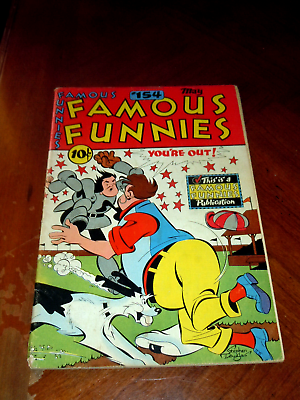 #ad FAMOUS FUNNIES #154 1947 . VG 4.5 cond. BUCK ROGERS INVIS. SCARLET O#x27;NEIL $36.00