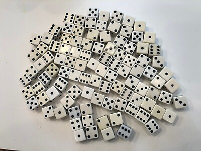#ad Collection Of Over 100 White Dice All 5 8” $12.99