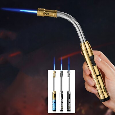 #ad Metal Lighters Refillable Butane Igniter with 360 Flexible Neck Cooking Lighter $15.59
