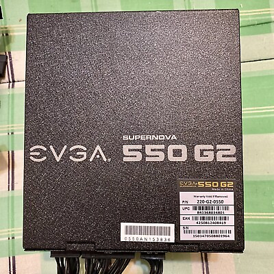 #ad EVGA Supernova 550 G2 80 Plus Gold 550W Fully Modular Power Supply With Cables $59.99