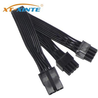 #ad Graphics Card 8 Pin Female to 2x8P 62 pin Extention Power Cable Male PCIe PCI $4.90