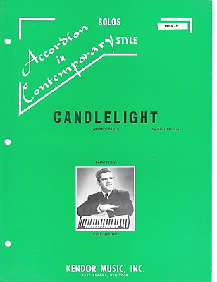 #ad RUSS MESSINA Accordion SOLO Sheet Music CANDLELIGHT 1958 $12.99