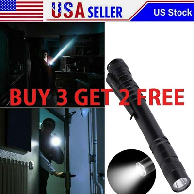 #ad 5inch Tactical Flashlight Mini Super Bright Penlight Small LED Torch Light $5.99