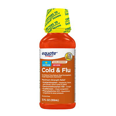 #ad Equate Severe Daytime Cold and Flu Relief Original Flavor Liquid 12 fl oz $28.31