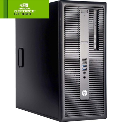 #ad HP Gaming PC Tower 16GB RAM 512GB SSD Windows 10 Wi Fi NVIDIA Graphics DVD RW $260.98