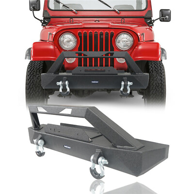 #ad Front Bumper Guard w 2x D Rings amp; Winch Plate For 1976 1986 Jeep Wrangler CJ 7 $219.51