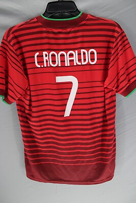 #ad Sportswear Christian Ronaldo Soccer Jersey Portugal Red #7 Small $24.95
