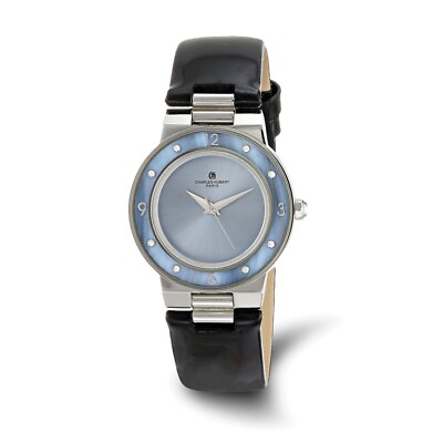 #ad Ladies Charles Hubert Stainless Blue Mother of Pearl 32mm Watch $205.95
