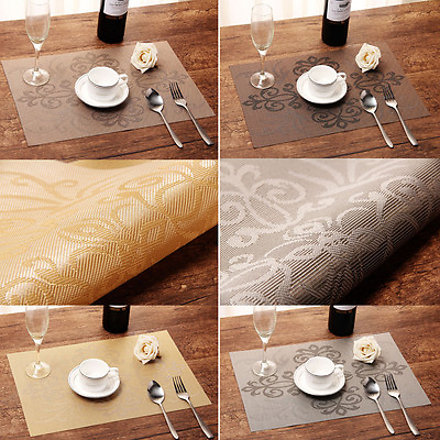 #ad Set of 6 Table Mats Insulation Bowl High grade Dining Room Kitchen Placemats Pad $19.99