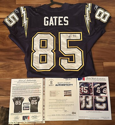 #ad 2005 Antonio Gates Game Used Worn LA SD Chargers Jersey Photo Match 542 Yds 6 TD $5499.99