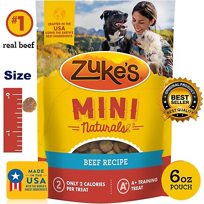 #ad Zuke#x27;S Mini Naturals Soft And Chewy Beef Recipe Training Dog Natural Treats 6 Oz $14.45