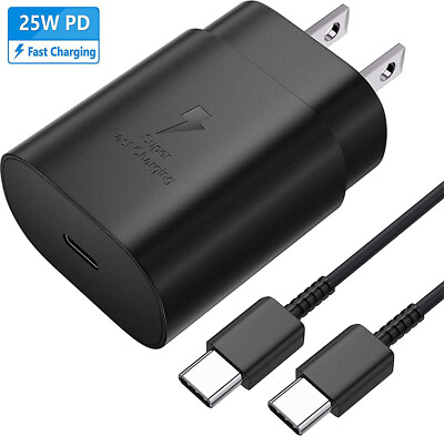 #ad For Samsung Galaxy S24 Ultra S23 FE S22 Plus Charger 25W C Power Adapter Cable $4.59