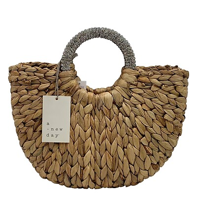 #ad A New Day Small Embellished Straw Handbag $40.00