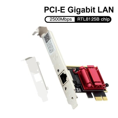 PCI E Network Adapter RTL8125B 2.5Gbps Gigabit Ethernet Card RJ45 LAN Controller $11.99