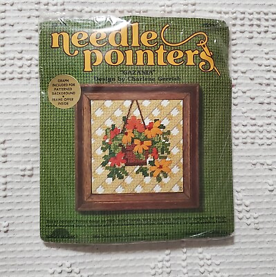 #ad Needle Pointer Gazania Hanging Basket Sunset Designs Needlepoint Kit #5335 $15.00