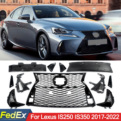 #ad New Upgrade Front Grille For 2017 Lexus IS200t IS250 IS350 F Sport Gloss Black $348.99
