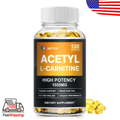 #ad Acetyle L Carnitine 1500mg High Potency 120Capsules Energy Production Supplement $12.57