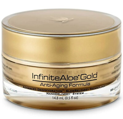 #ad Facial Skin Cream With Aloe InfiniteAloe Gold Anti Aging Formula 0.5 oz. $29.99