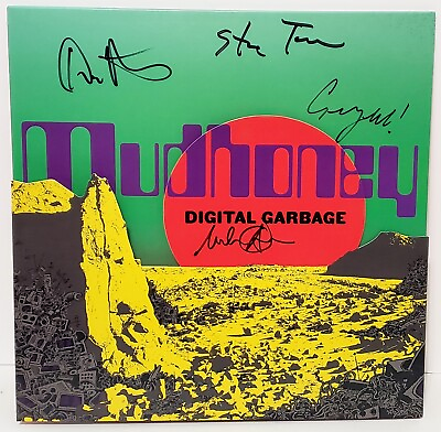 #ad MUDHONEY Signed Autographed LP VINYL quot;DIGITAL GARBAGEquot; JSA # EE09478 $199.00