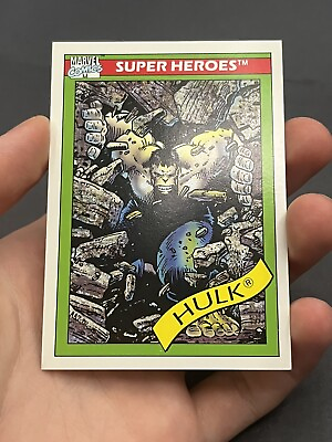 #ad 1990 Impel Hulk Gray Marvel Universe Series 1 Card #17 $2.99