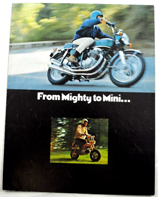 #ad 1970 Honda From Mighty to Mini Honda Has it All Dealership Sales Brochure $22.95